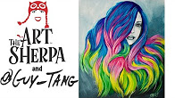 The Art Sherpa: How to paint unicorn HAIR Acrylic painting tutorial inspired by Guy Tang
