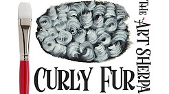 Thumbnail image for The Art Sherpa: LEARN to paint CURLY FUR in Acrylic paint for Beginners