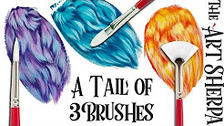 The Art Sherpa: 3 ways to paint Fantasy Fur with a Fan brush, Cats Tongue and Round