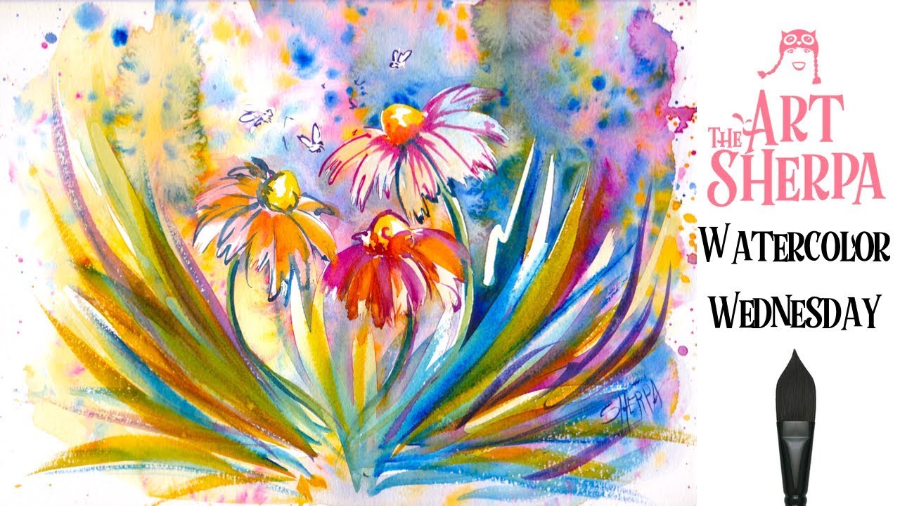 The Art Sherpa: How to paint with Watercolor step by step flowers