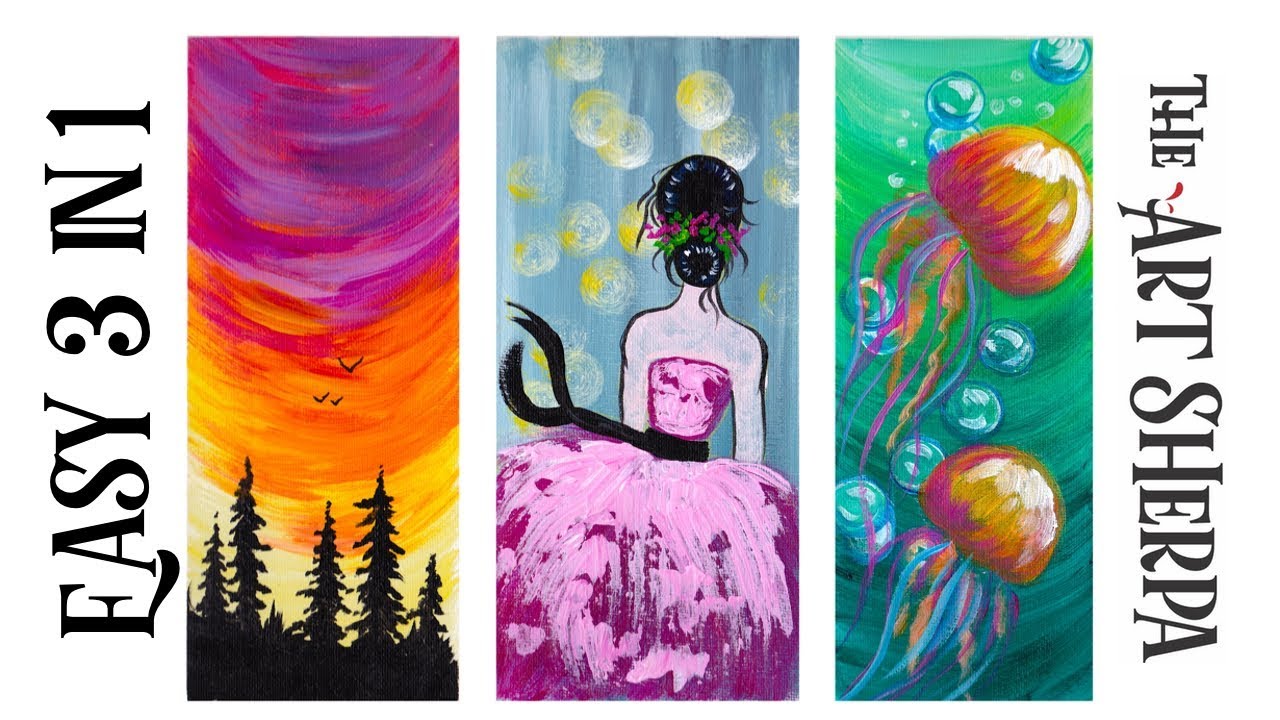 Thumbnail image for The Art Sherpa: 3 Super Easy Paintings idea's YOU can do Artist Loft Level 3 Acrylic paint